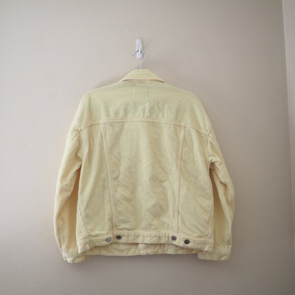 BDG Urban Outfitters Butter Yellow Corduroy Trucker Jacket sz M - Picture 9 of 9